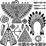 Tribal Native American Set Of Symbols Stock Photos