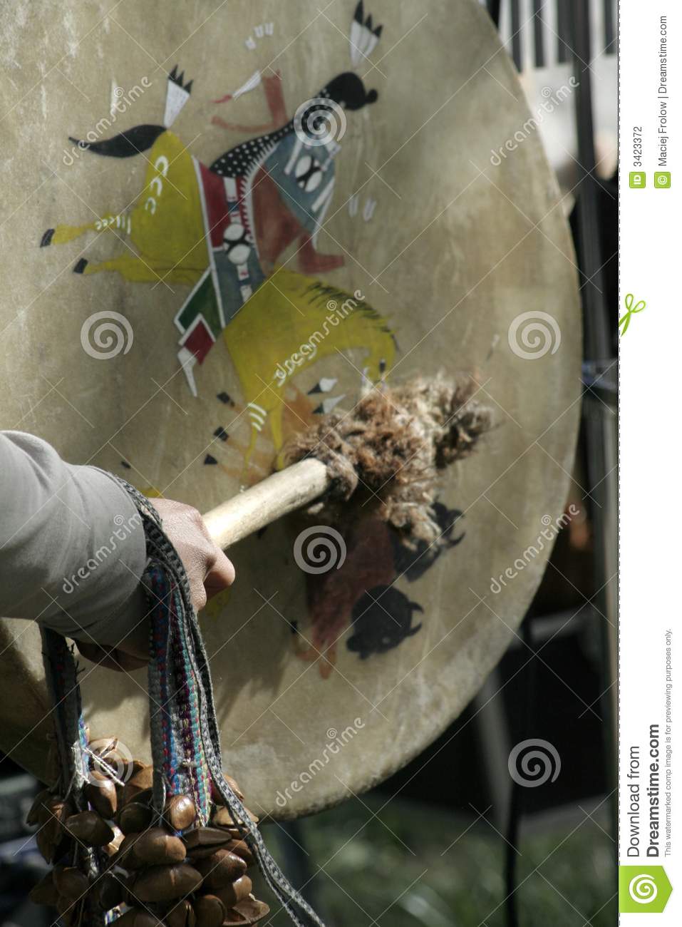 Tribal Red Indian Drumming Stock Photography   Image  3423372