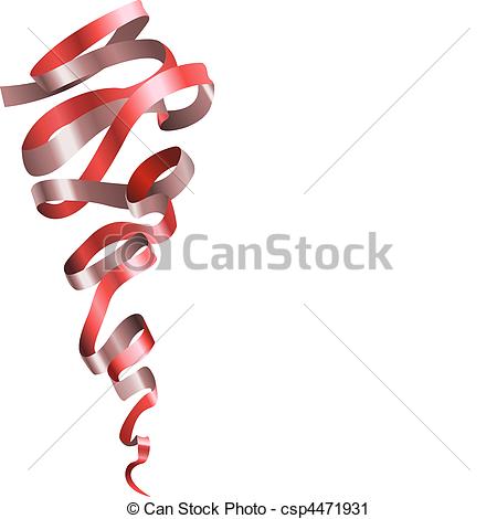 Vector   Pretty Shiny Curly Ribbon Scroll   Stock Illustration
