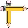 Art Borders And Graphic Frames  Back To School Pencil Borders Clip Art