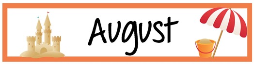 August Pocket Chart Calendar Pieces   Free Printable