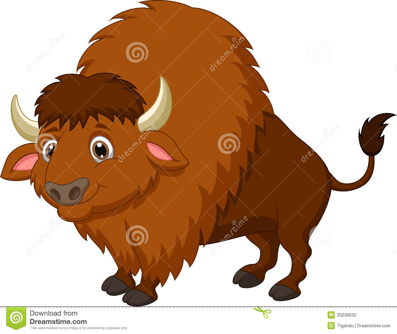 Baby Bison Clipart Bison Cartoon