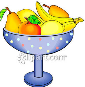 Bowl Of Fresh Fruit   Royalty Free Clipart Picture
