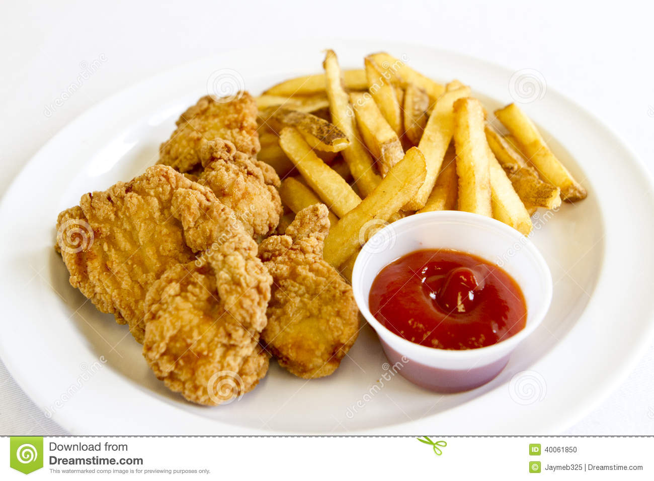 Chicken Tenders And Fries Stock Photo   Image  40061850