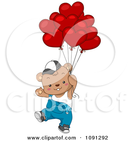 Clipart Birthday Balloon Banner   Royalty Free Vector Illustration By
