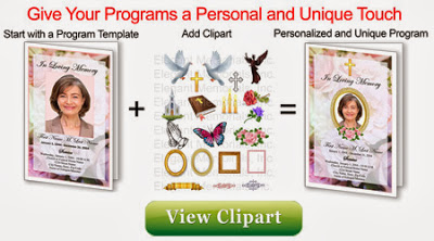 Clipart Personalizes A Funeral Program When Creating A Funeral Program