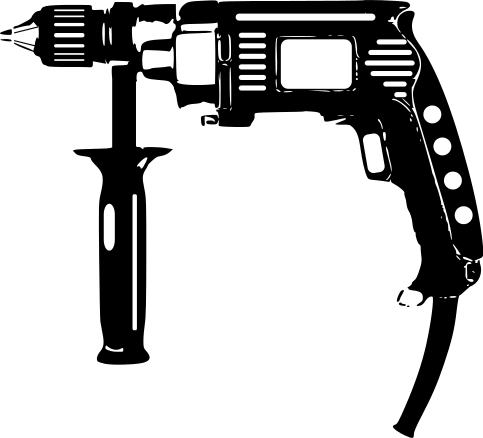 Drill Hand Power Bw   Http   Www Wpclipart Com Tools Drill Other