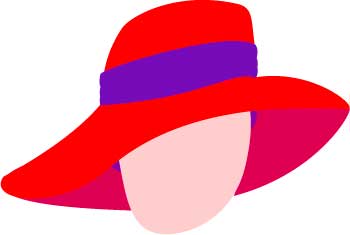 Fashionista Red Hat Clip Art Graphic