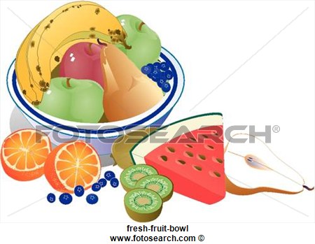 Fresh Fruit Bowl Fresh Fruit Bowl Foodshapes Illustrations Photograph