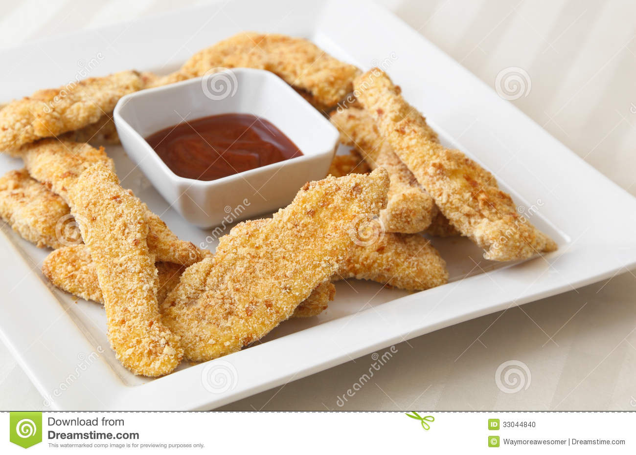 Home Made Chicken Tenders Served With Dipping Sauce
