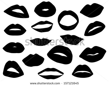 Lips Silhouette Stock Photos Illustrations And Vector Art