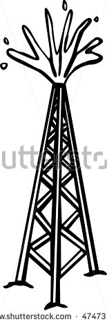 Oil Drill Clipart Oil Drilling Tower   Stock