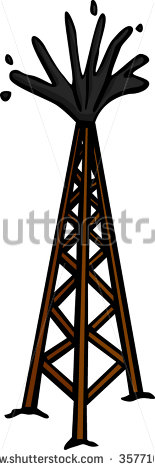 Oil Drilling Tower Stock Vector 35771653   Shutterstock