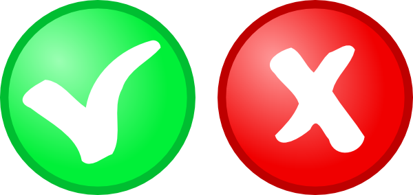 Red Green Ok Not Ok Icons Clip Art At Clker Com   Vector Clip Art
