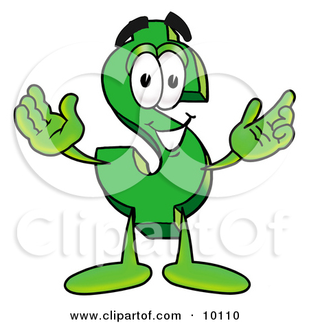 Royalty Free  Rf  Clipart Illustration Of A Strong Green Dollar Symbol