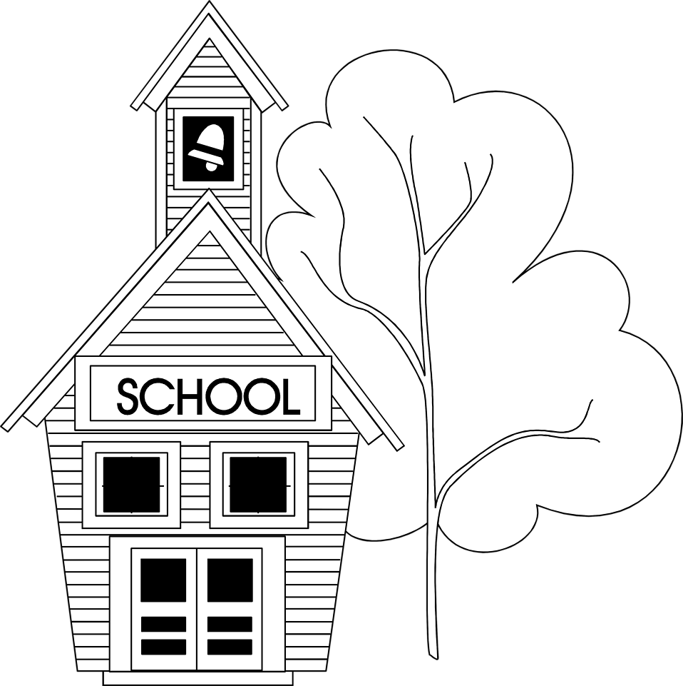 School   Free Stock Photo   Illustration Of A Small School House By A
