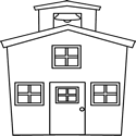 School House Clipart Black And White Schoolhouse