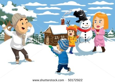 Snowy Day Clipart A Snowy Day   Stock Vector