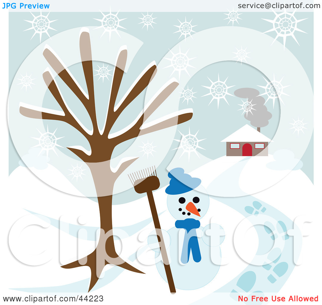 Snowy Day Clipart Clipart Illustration Of A