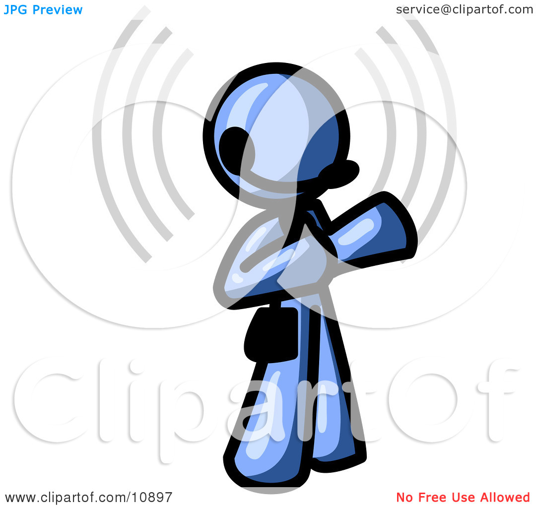 Taking A Call With A Headset In A Call Center Clipart Illustration