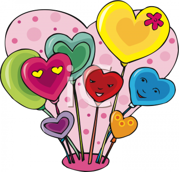 Valentine S Balloons Clipart Image   Valentine Clipart Com