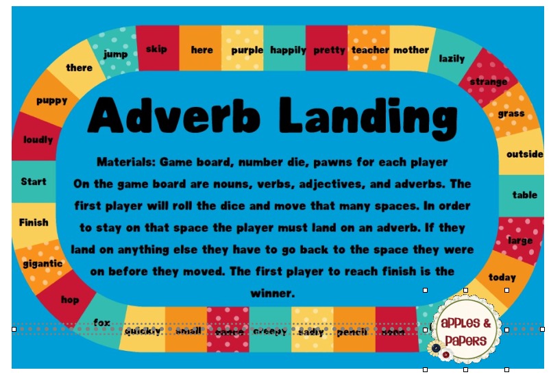 Adverbs Clipart Playing An Adverb Game And