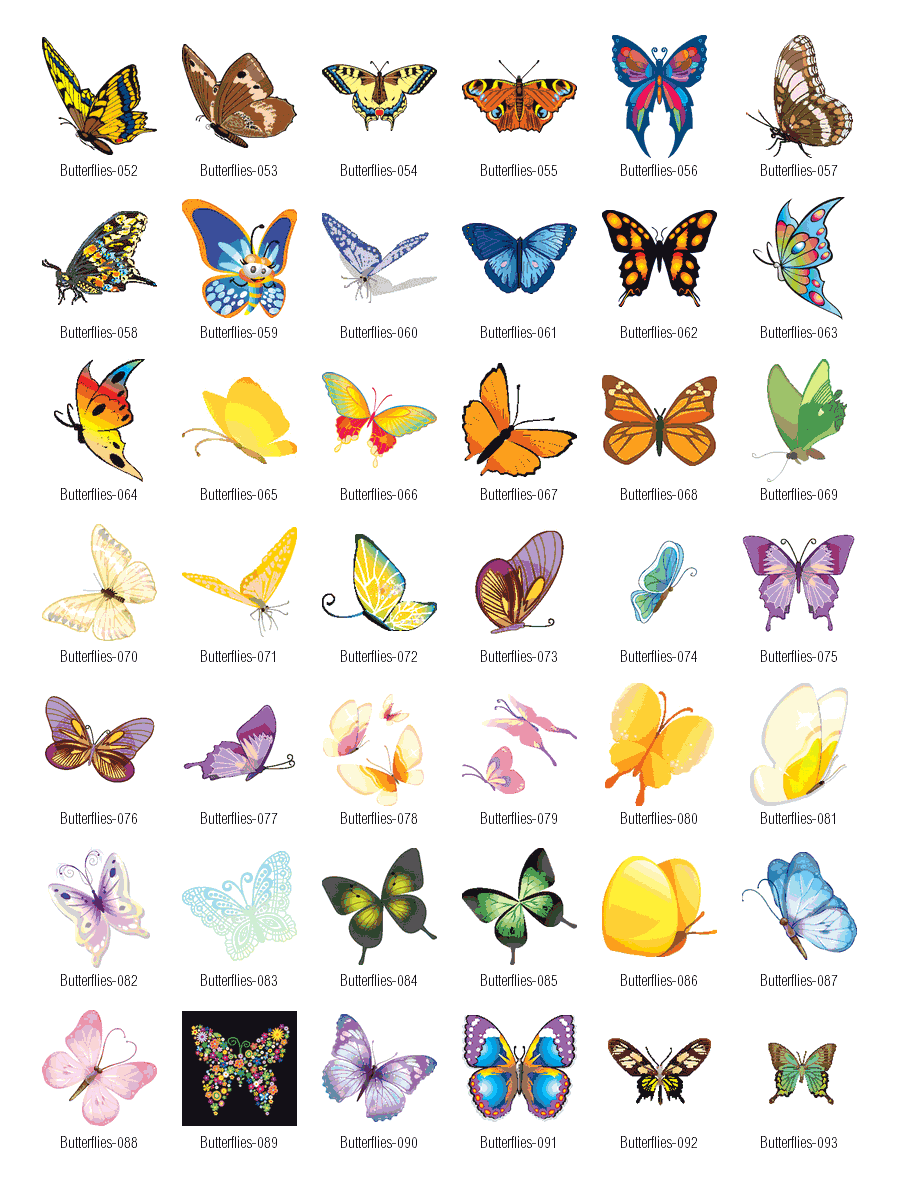 Butterflies Free Vector Clipart 2