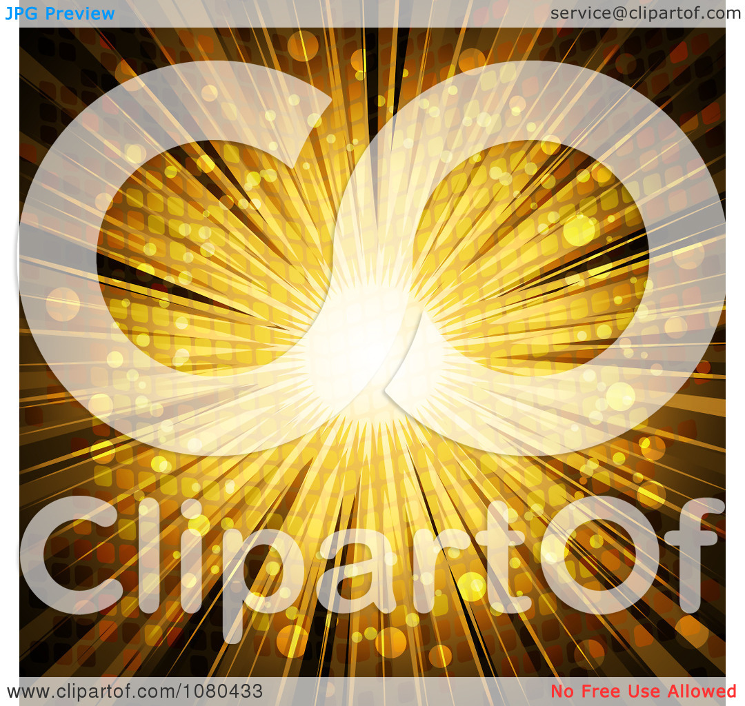 Clipart Golden Burst Of Bright Light   Royalty Free Vector