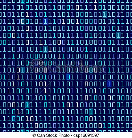 Eps Vectors Of Blue Binary Background   Blue Binary Computer Code