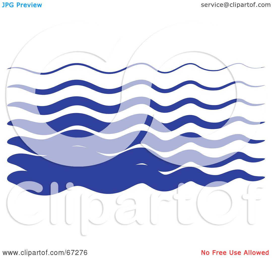 Free  Rf  Clipart Illustration Of Blue Wavy Lines By Prawny  67276