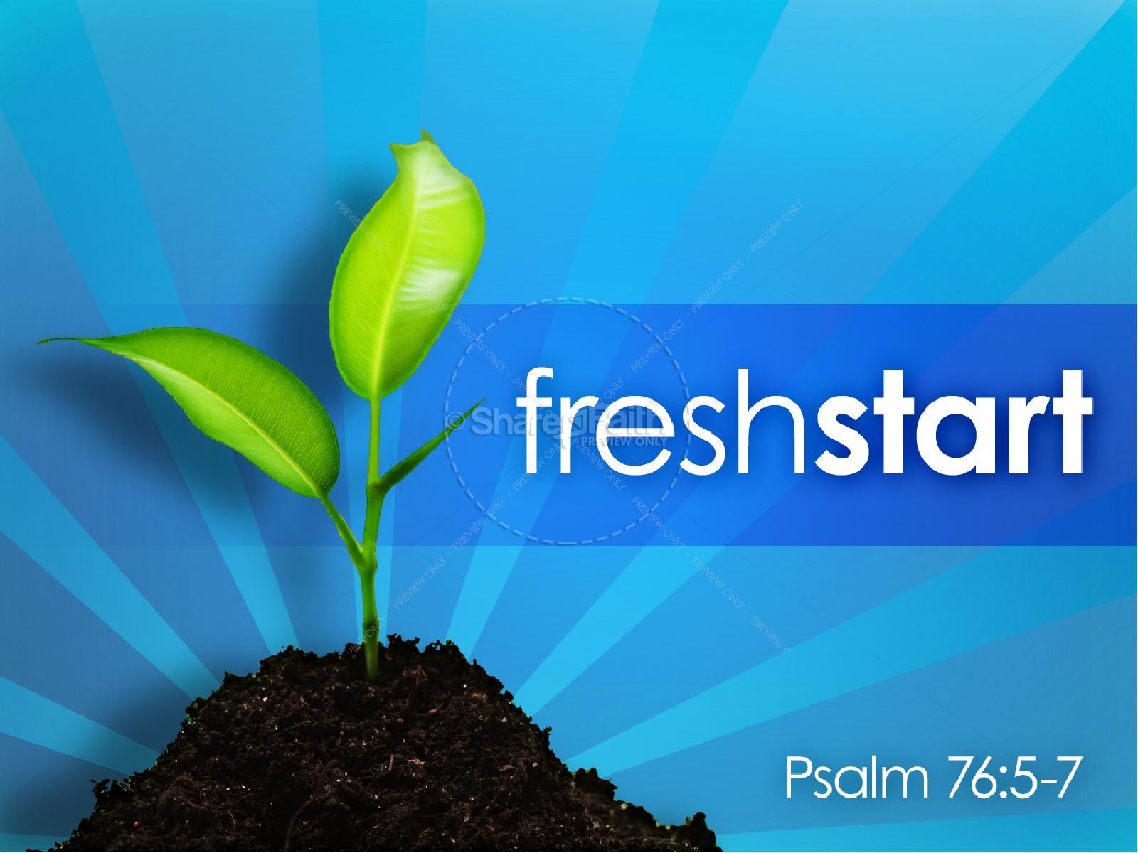 Fresh Start Powerpoint Sermon   Church New Year Presentations