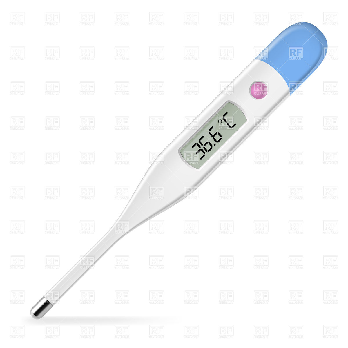 Modern Electronic Thermometer Download Royalty Free Vector Clipart