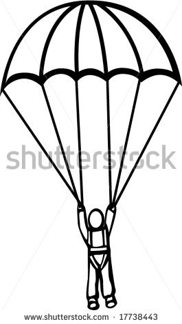 Paratrooper Clipart Stock Vector Man With Parachute 17738443 Jpg