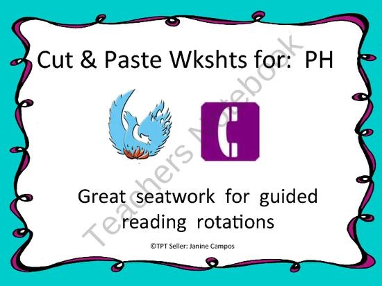Ph Digraph  Sorting Ph Clipart With Glue And Scissors  Great Word Work