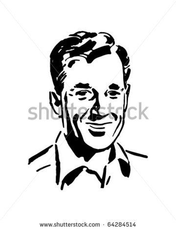 Regular Guy   Retro Clipart Illustration   64284514   Shutterstock