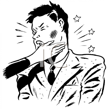 Retro Guy Being Slapped Across The Face   Royalty Free Clipart Image