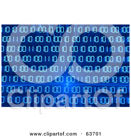 Royalty Free  Rf  Clipart Illustration Of Lines Of Binary Code On A