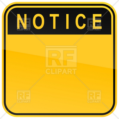 Sign With Notice Heading Download Royalty Free Vector Clipart  Eps