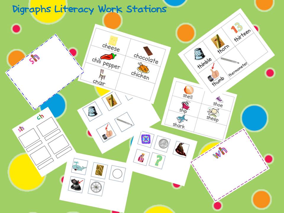 Teacher S Touch  Digraphs Literacy Workstations