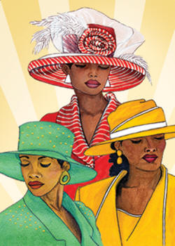 Women In Hats Magnet   African American Magnet
