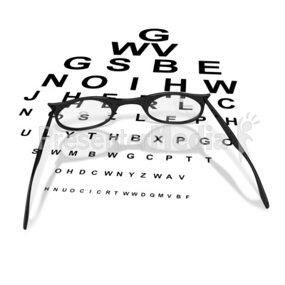 Womens Glasses With Eye Chart   Medical And Health   Great Clipart For