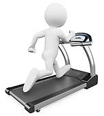 3d White People Running On A Treadmill Treadmill Treadmill Treadmill    