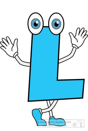 Alphabets   Letter L 2 Cartoon Alphabet   Classroom Clipart