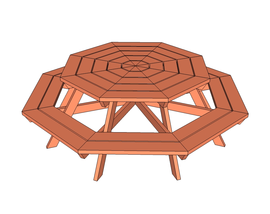 Ana White   Build A Octagon Picnic Table   Free And Easy Diy Project