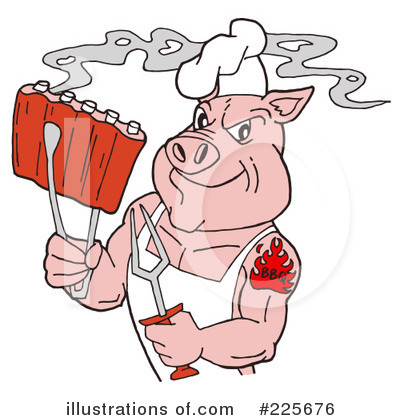 Bbq Pig Illustration Royalty Free Stock Vector Art Illustration   Apps
