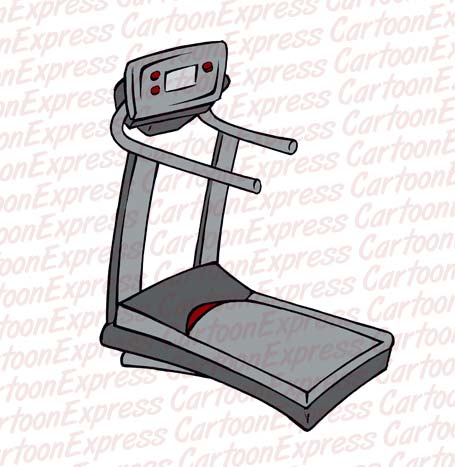 Cartoon Vector Illustration Treadmill