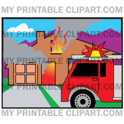 Clip Art House Fire   Cool Clip Art
