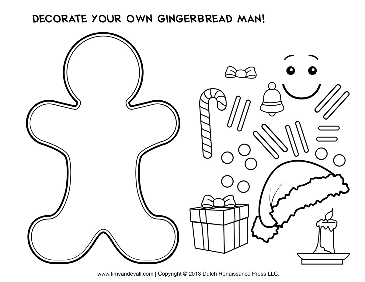 Decorate Their Own Paper Gingerbread Man With This Gingerbread Man