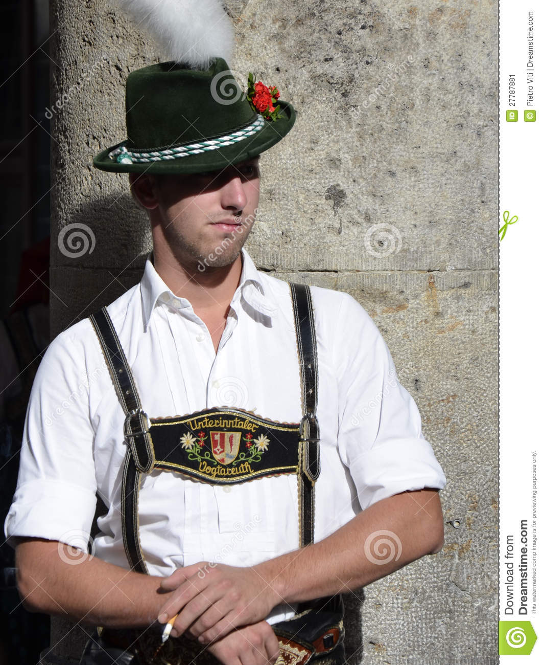 Dutch Man In Traditional Dress During Oktoberfest Editorial Photo    