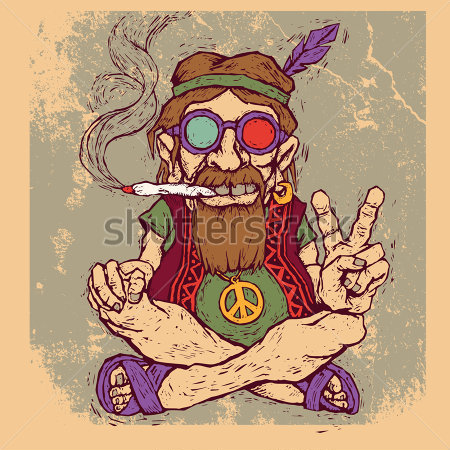 Inicio   Premium   Personas   Viejo Hippie Fuma Marihuana Y Muestra El